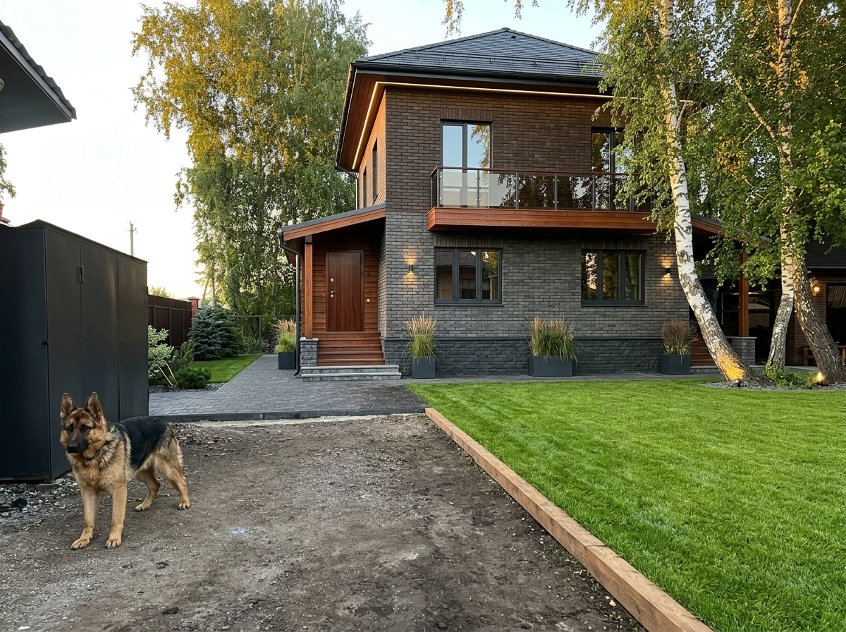 Дизайн фасада в стиле Шале — Фасад от нейросети RoomGPT