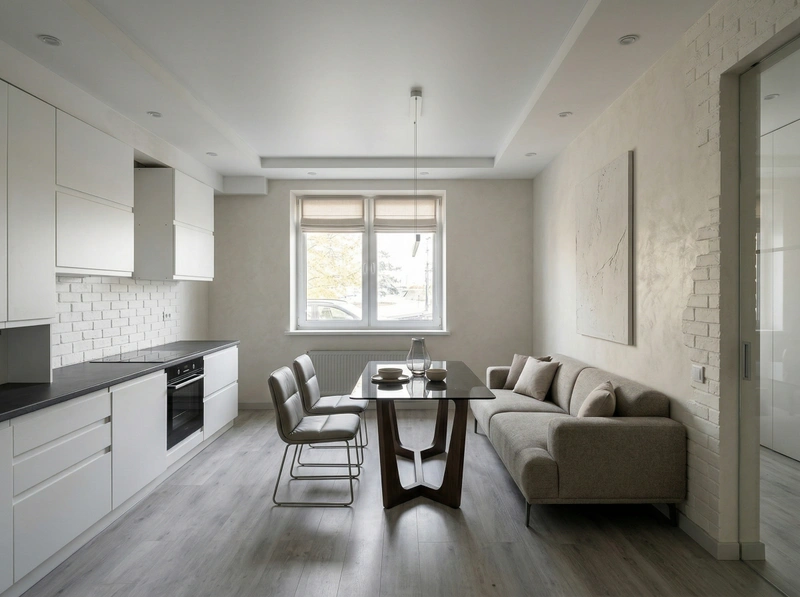 Дизайн кухни в стиле Минимализм — фото интерьера от нейросети RoomGPT