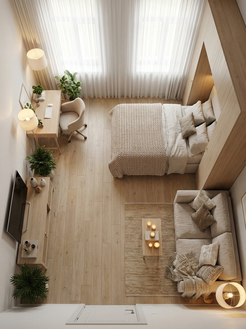 Дизайн интерьера в стиле Хюгге — Гостиная от нейросети RoomGPT