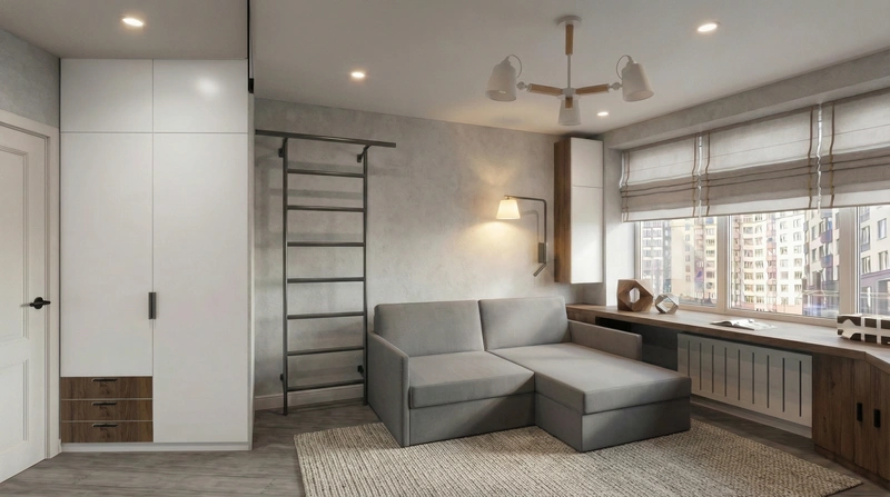 Дизайн детской в стиле Минимализм — фото интерьера от нейросети RoomGPT