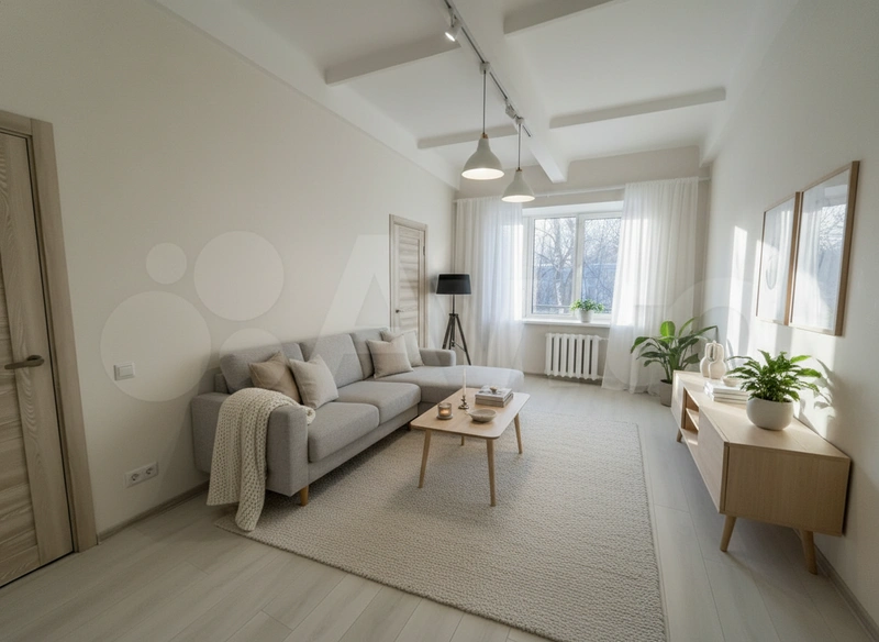 Дизайн интерьера в стиле Хюгге — Гостиная от нейросети RoomGPT