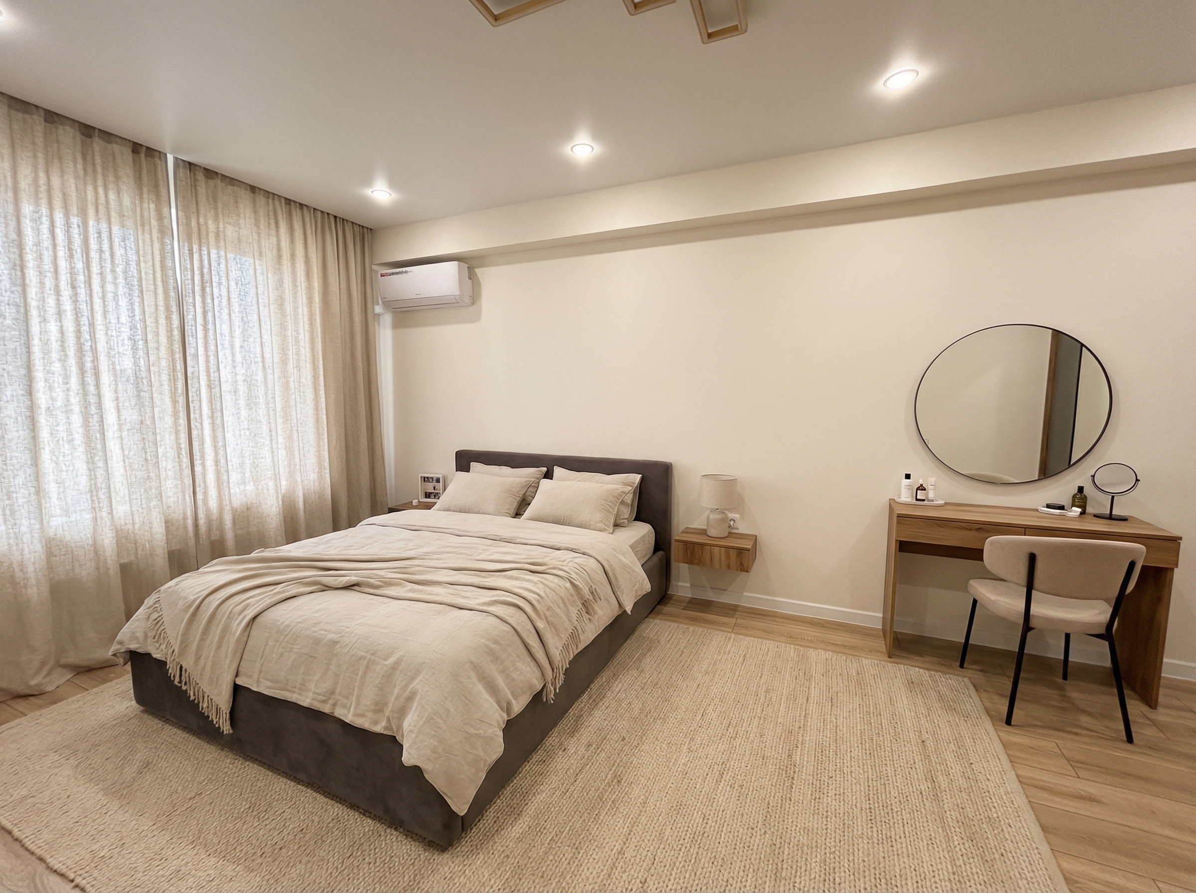 Дизайн спальни в стиле Минимализм — фото интерьера от нейросети RoomGPT