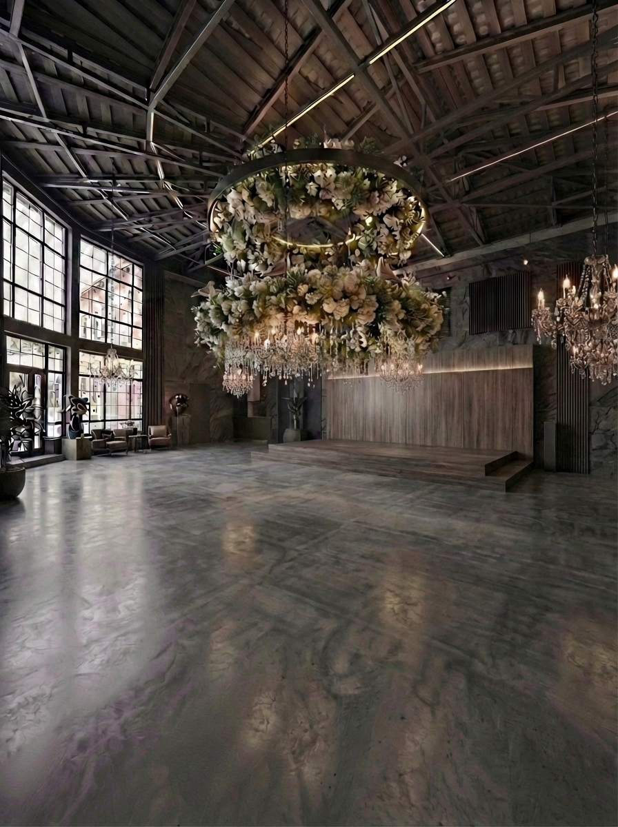 Дизайн гостиной в стиле Блэктэк — фото интерьера от нейросети RoomGPT