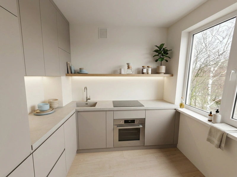 Дизайн кухни в стиле Минимализм — фото интерьера от нейросети RoomGPT