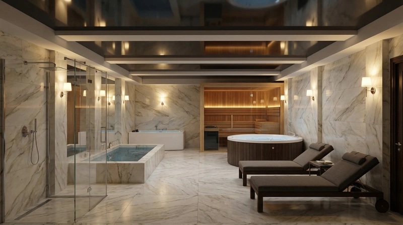 Дизайн интерьера в стиле Контемпорари — Ванная от нейросети RoomGPT