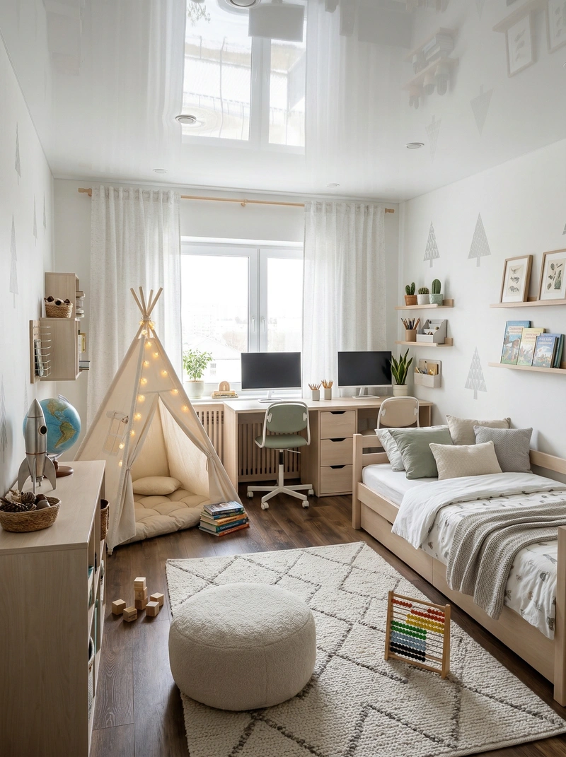 Дизайн интерьера в стиле Хюгге — Детская от нейросети RoomGPT