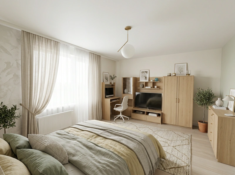 Дизайн интерьера в стиле Хюгге — Гостиная от нейросети RoomGPT