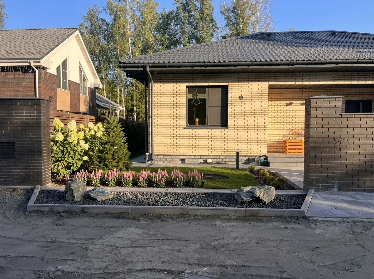 Ландшафтный дизайн в стиле Минимализм — Участок от нейросети RoomGPT