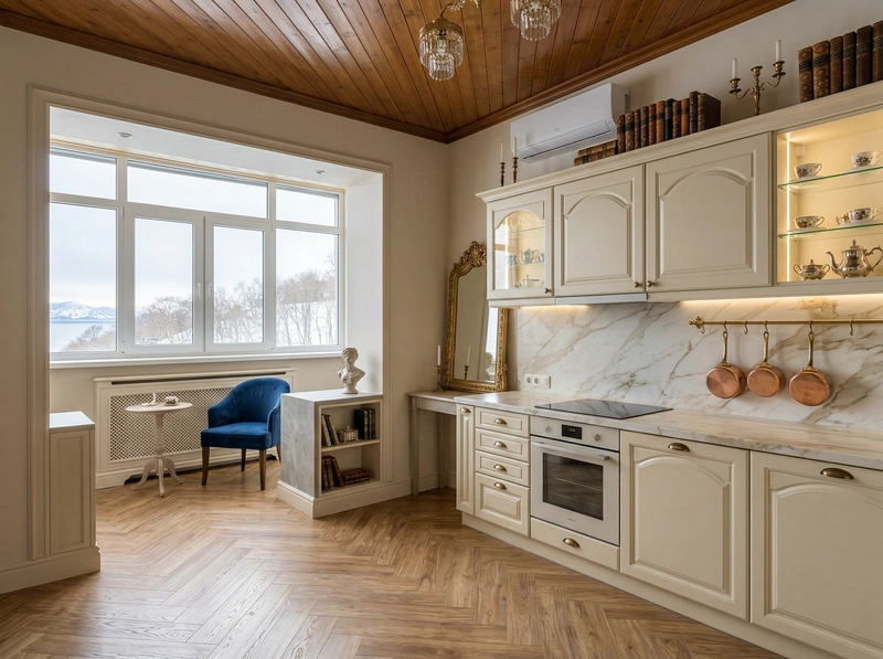 Дизайн интерьера в стиле Классика — Гостиная от нейросети RoomGPT