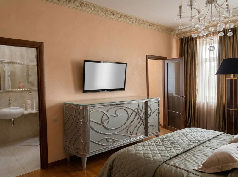 Дизайн спальни в стиле Классика — фото интерьера от нейросети RoomGPT