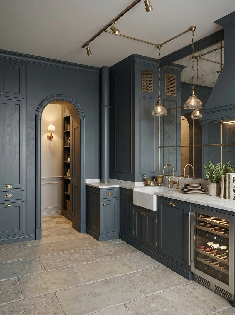 Дизайн кухни в стиле Классика — фото интерьера от нейросети RoomGPT
