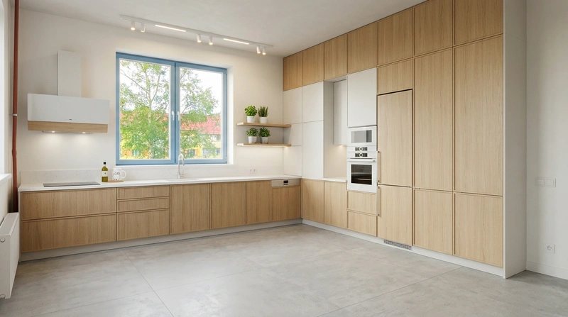 Дизайн кухни в стиле Сканди — фото интерьера от нейросети RoomGPT