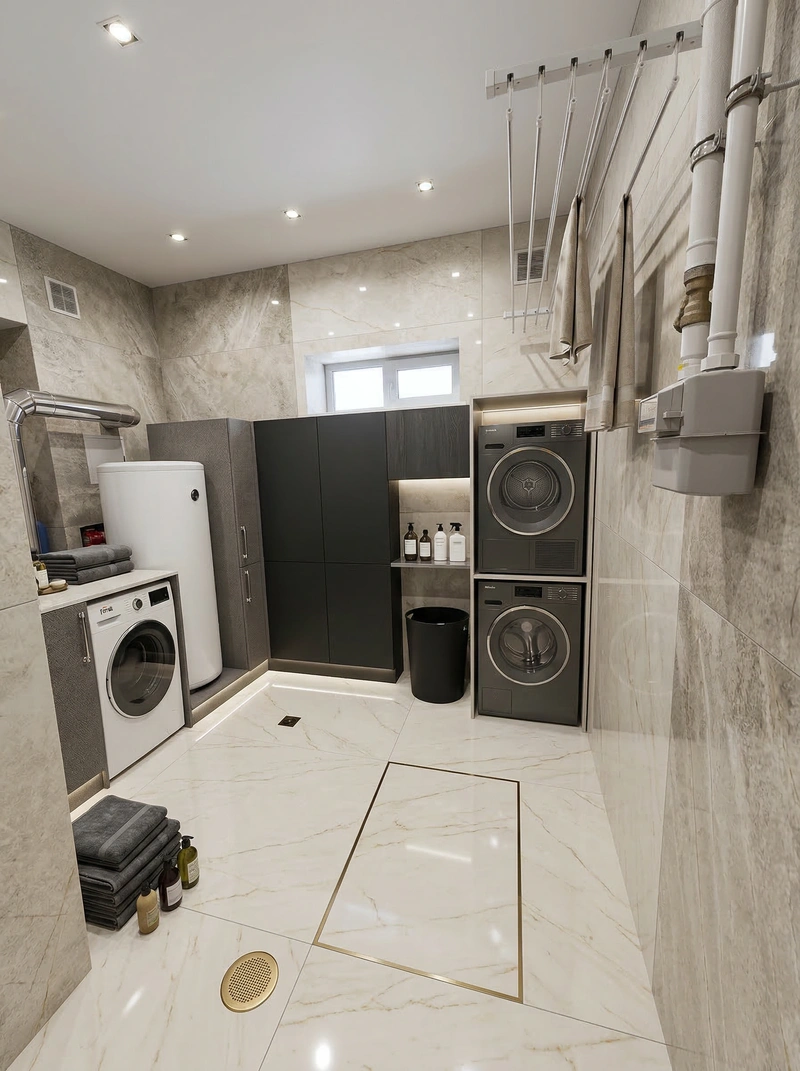 Дизайн ванной в стиле Контемпорари — фото интерьера от нейросети RoomGPT