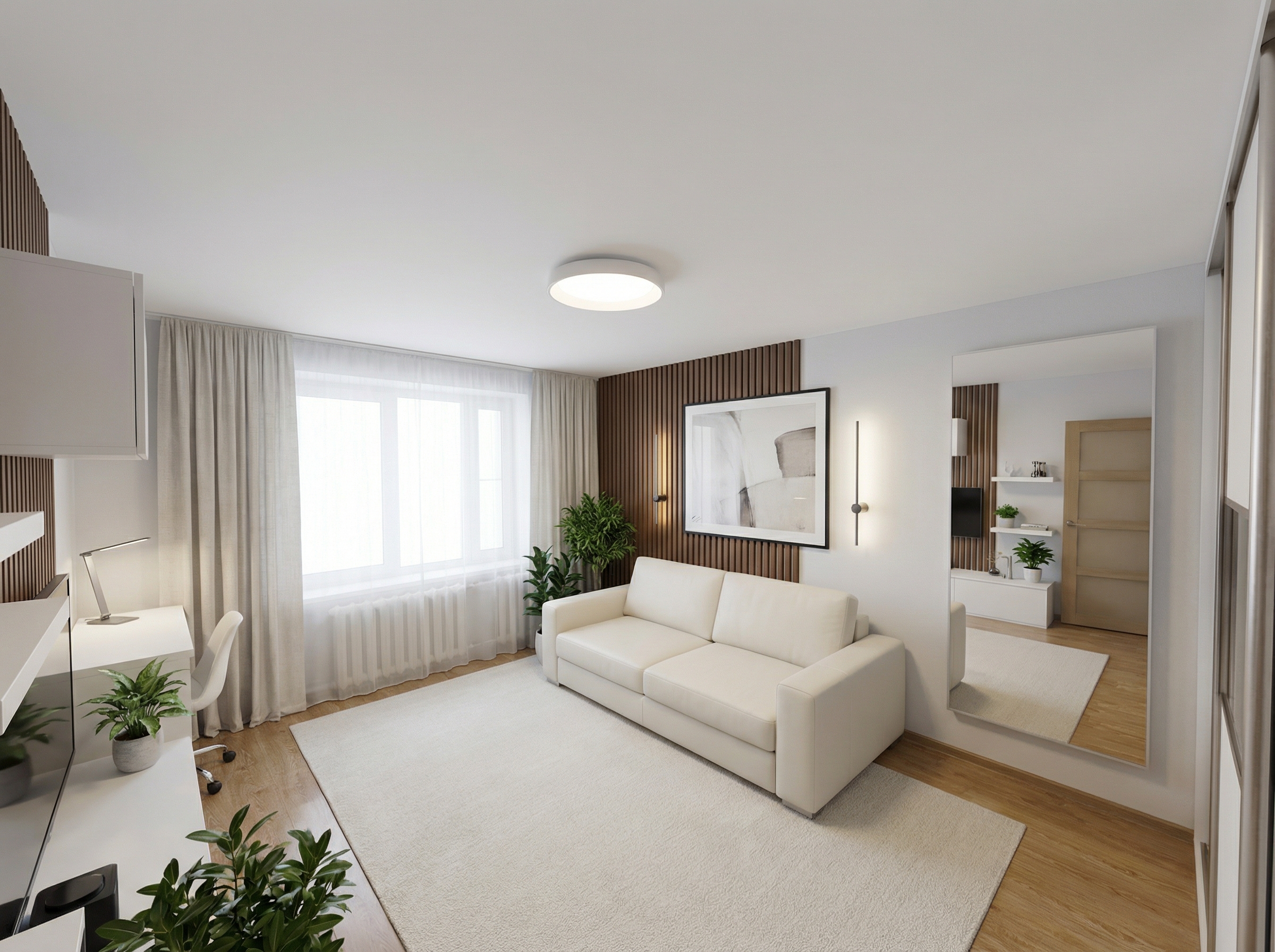 Дизайн спальни в стиле Минимализм — фото интерьера от нейросети RoomGPT