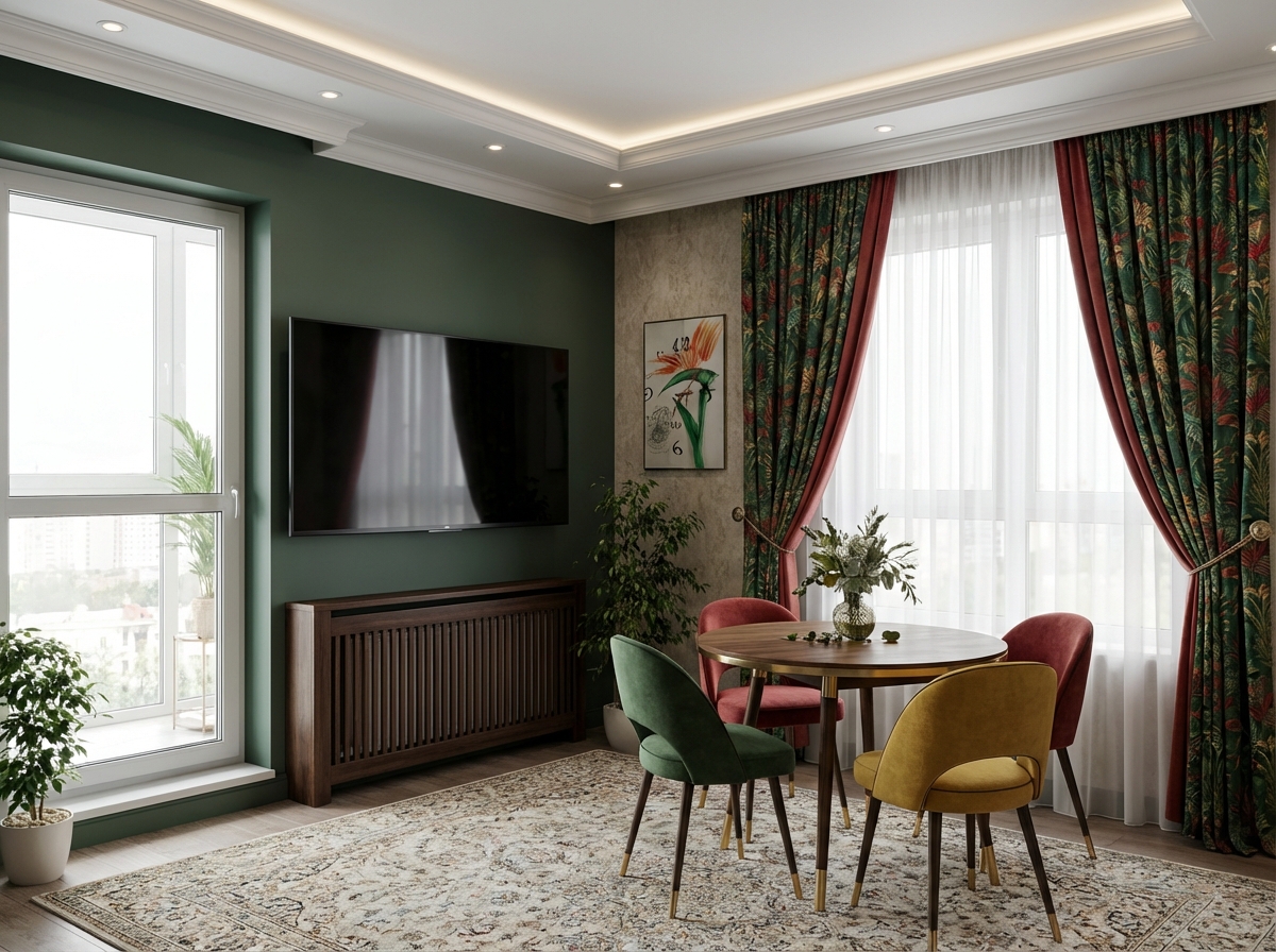 Дизайн гостиной в стиле Контемпорари — фото интерьера от нейросети RoomGPT