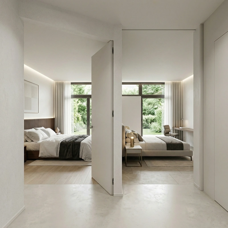 Дизайн спальни в стиле Минимализм — фото интерьера от нейросети RoomGPT