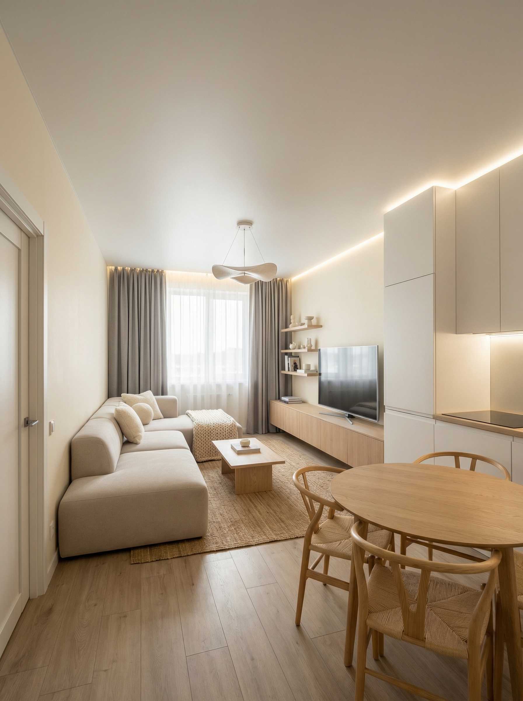 Дизайн гостиной в стиле Минимализм — фото интерьера от нейросети RoomGPT