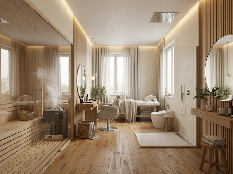 Дизайн интерьера в стиле Хюгге — Ванная от нейросети RoomGPT