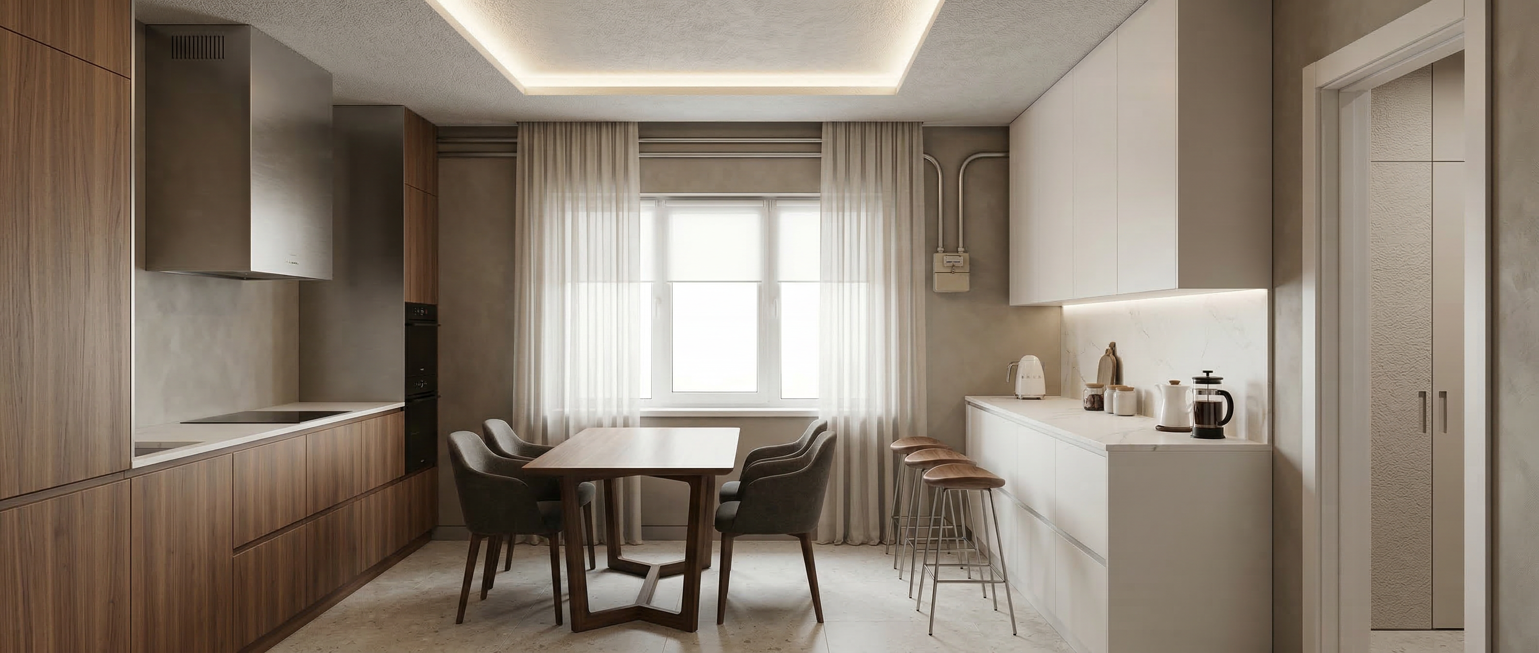 Дизайн Кухня в стиле Минимализм от нейросети RoomGPT