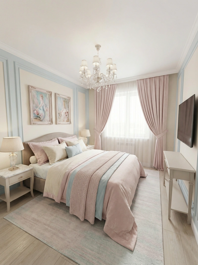 Дизайн интерьера в стиле Классика — Спальня от нейросети RoomGPT