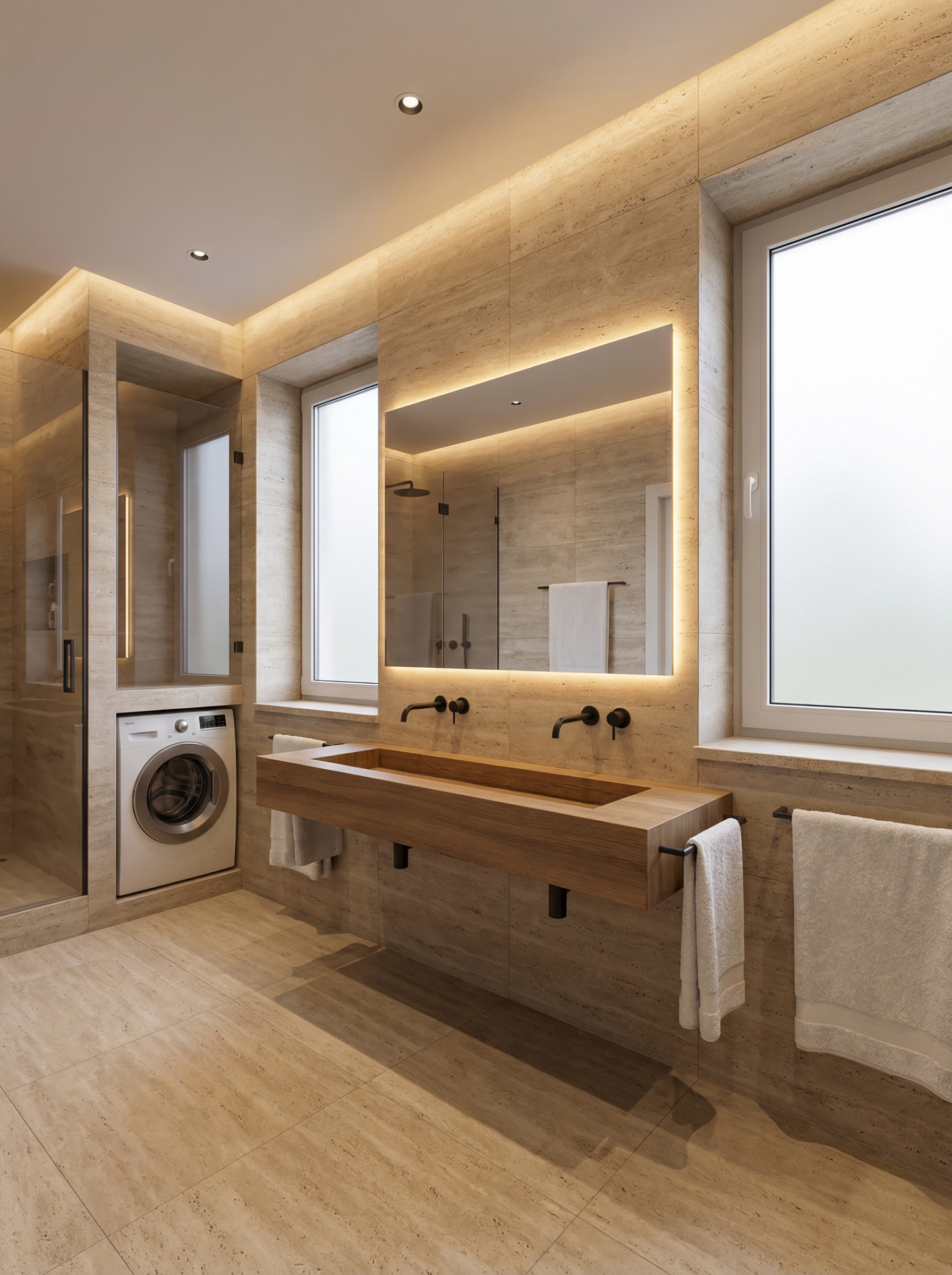 Дизайн ванной в стиле Минимализм — фото интерьера от нейросети RoomGPT