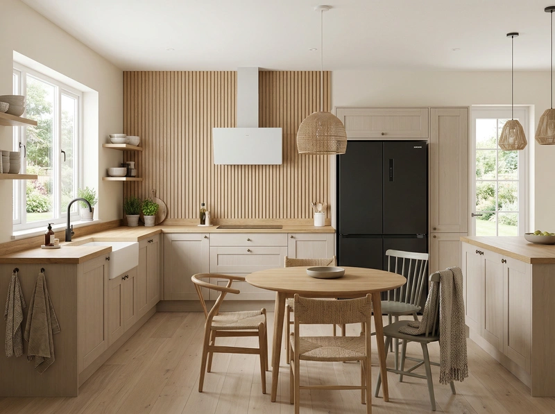 Дизайн интерьера в стиле Хюгге — Кухня от нейросети RoomGPT