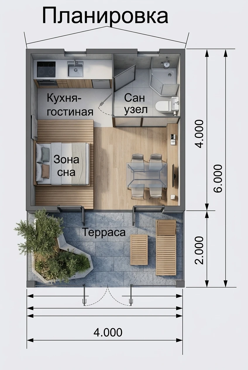 Дизайн гостиной в стиле Без стиля — фото интерьера от нейросети RoomGPT