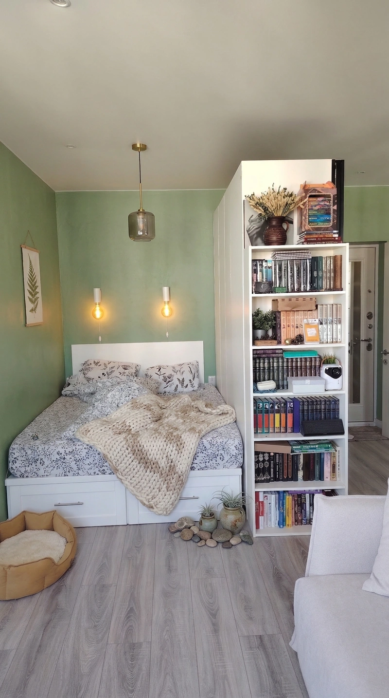 Дизайн спальни в стиле Хюгге — фото интерьера от нейросети RoomGPT