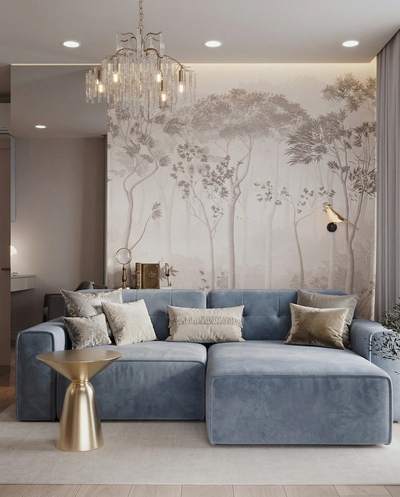 Дизайн интерьера в стиле Классика — Гостиная от нейросети RoomGPT