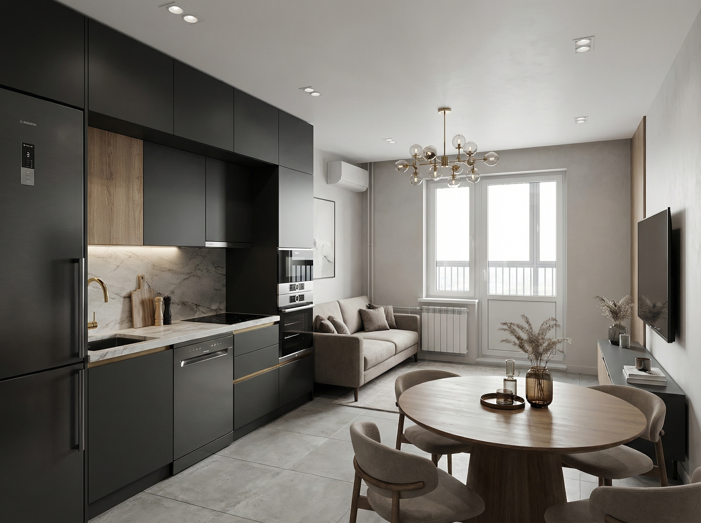 Дизайн кухни в стиле Минимализм — фото интерьера от нейросети RoomGPT