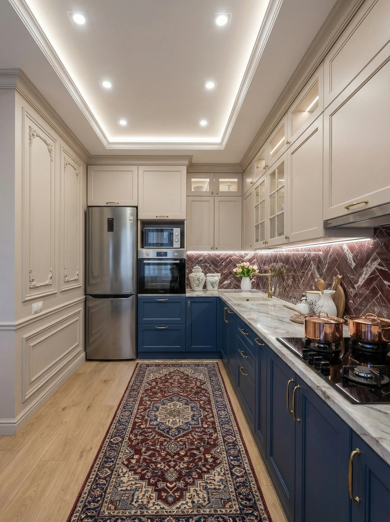 Дизайн интерьера в стиле Классика — Кухня от нейросети RoomGPT