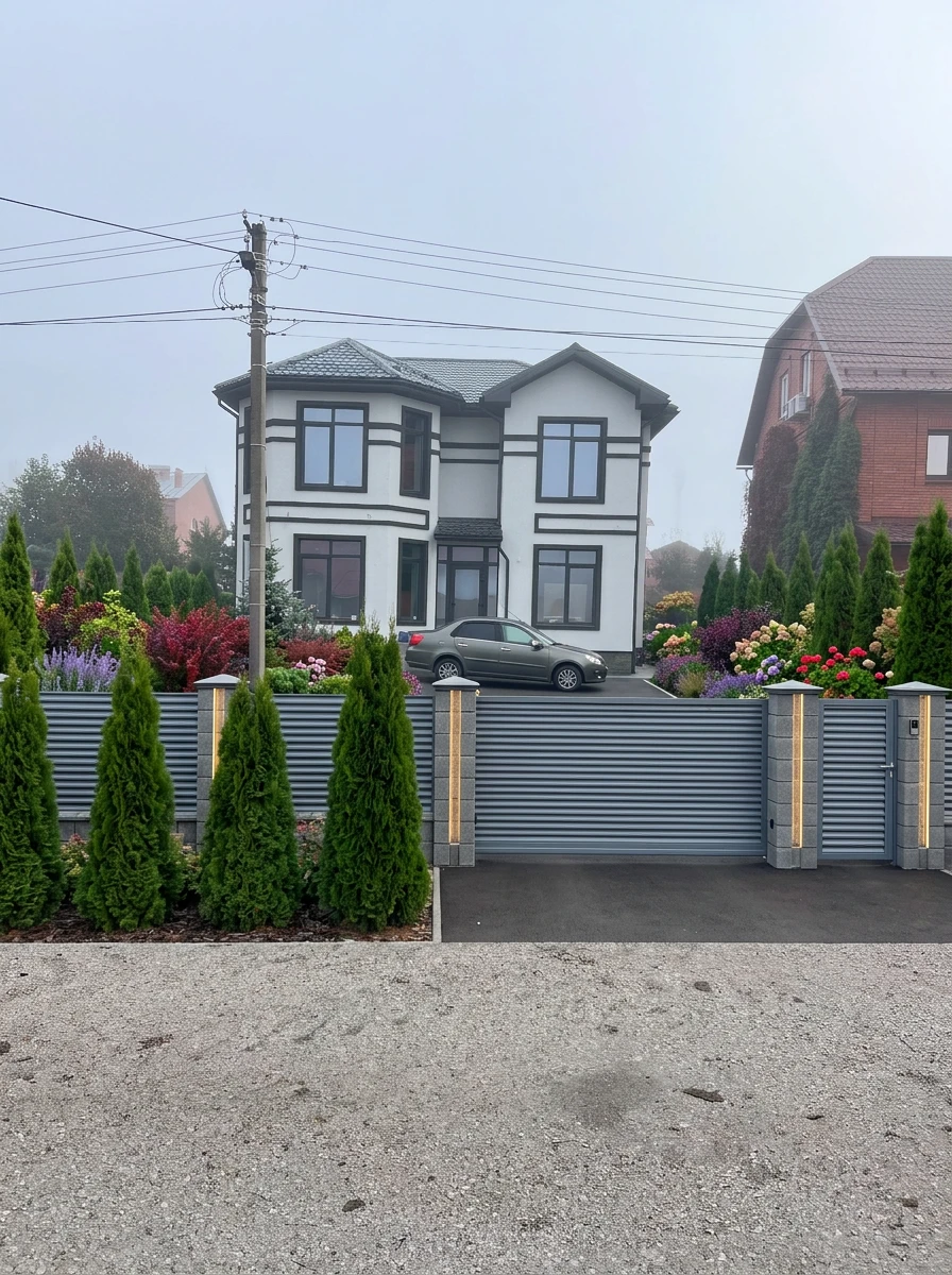 Ландшафтный дизайн в стиле Контемпорари — Участок от нейросети RoomGPT