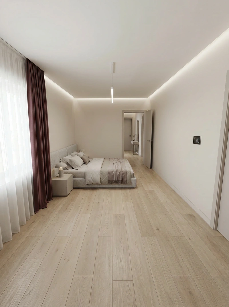 Дизайн интерьера в стиле Минимализм — Спальня от нейросети RoomGPT