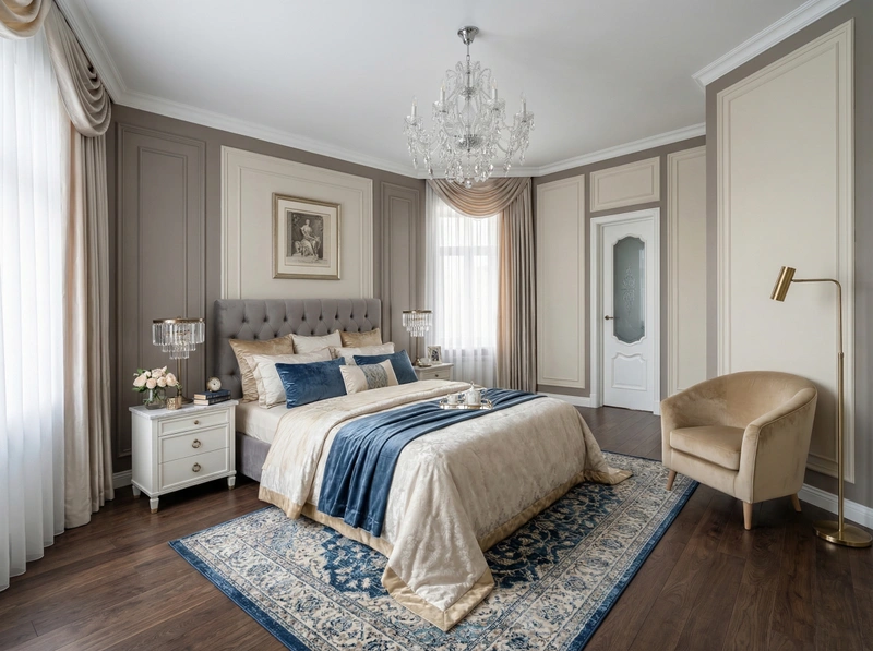 Дизайн интерьера в стиле Эклектика — Спальня от нейросети RoomGPT