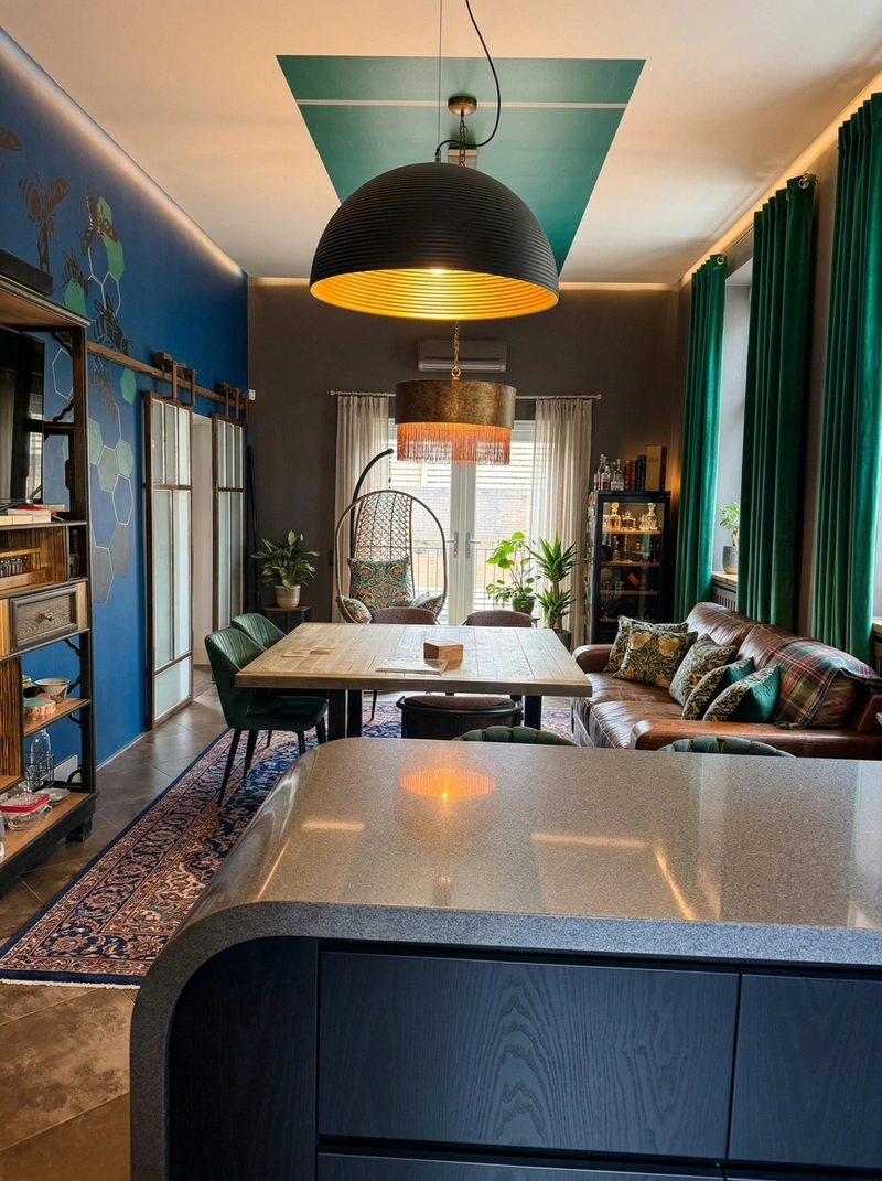 Дизайн гостиной в стиле Британский — фото интерьера от нейросети RoomGPT