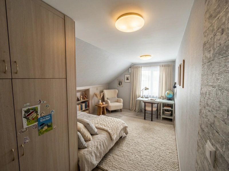 Дизайн интерьера в стиле Хюгге — Спальня от нейросети RoomGPT