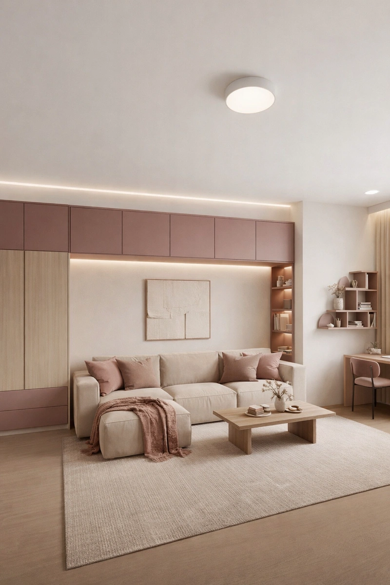 Дизайн интерьера в стиле Минимализм — Гостиная от нейросети RoomGPT