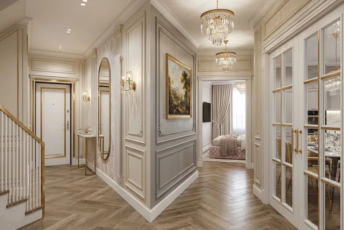 Дизайн прихожей в стиле Неоклассика — фото интерьера от нейросети RoomGPT
