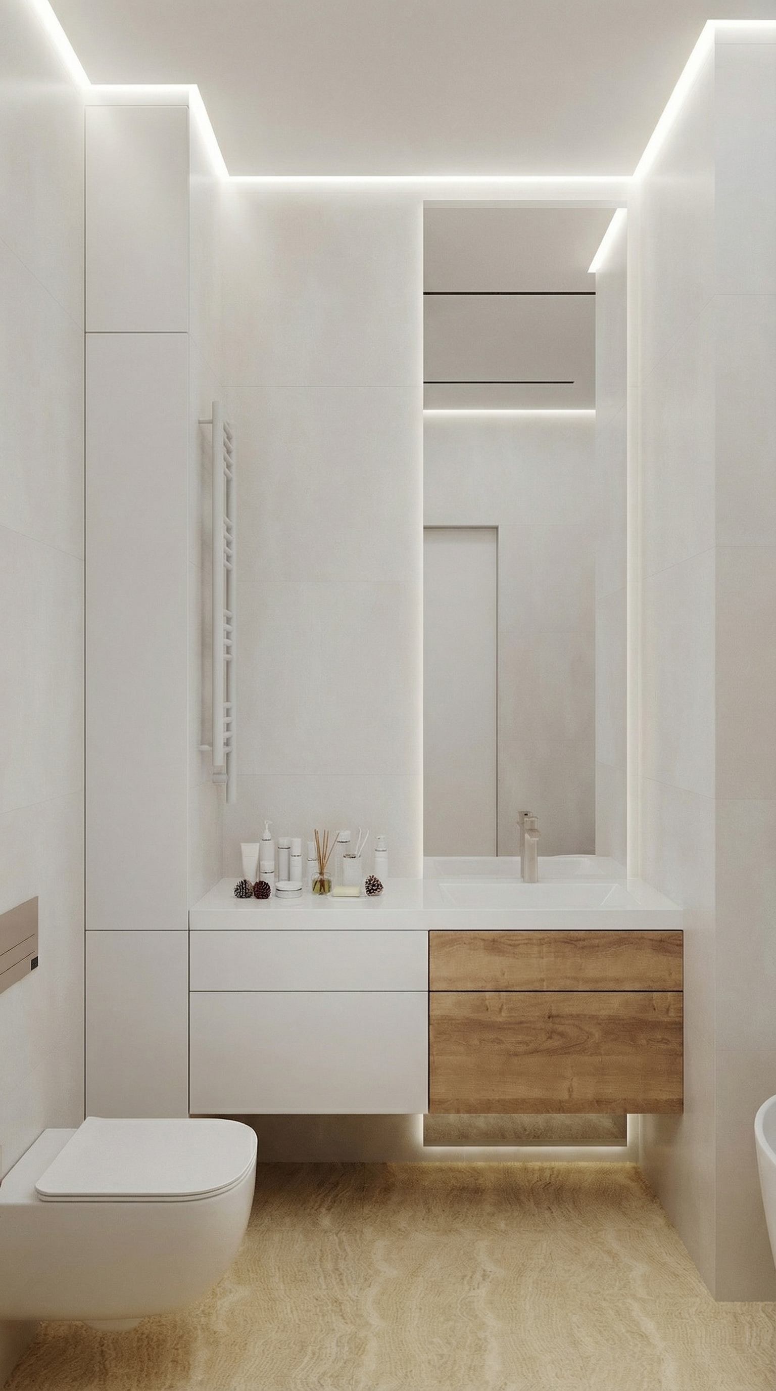 Дизайн ванной в стиле Минимализм — фото интерьера от нейросети RoomGPT