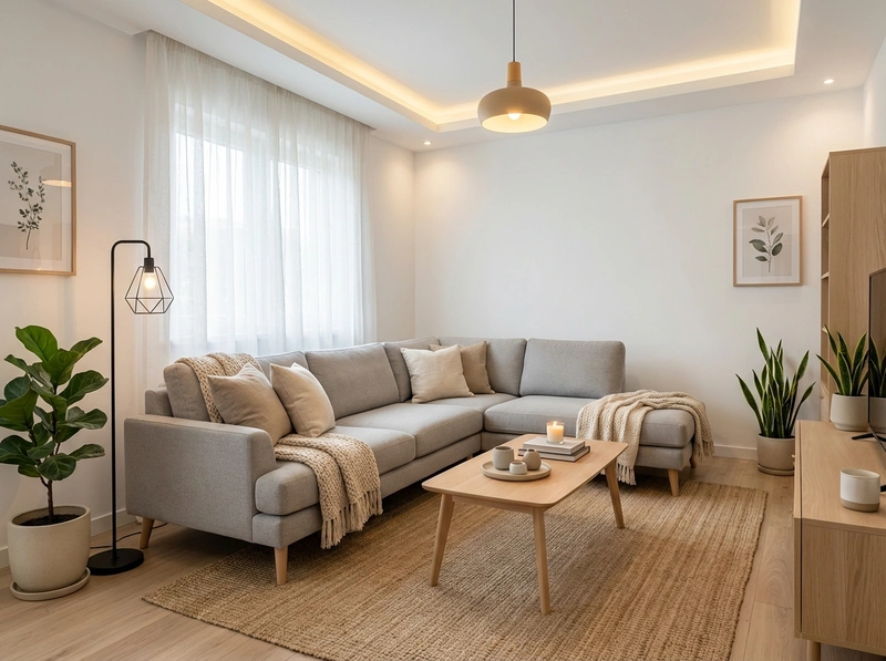 Дизайн интерьера в стиле Хюгге — Гостиная от нейросети RoomGPT