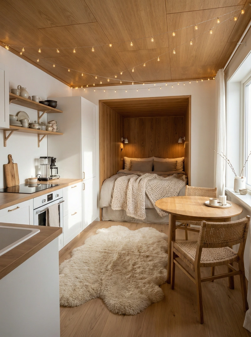 Дизайн интерьера в стиле Хюгге — Гостиная от нейросети RoomGPT