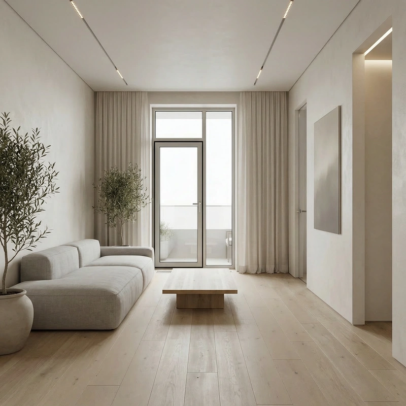 Дизайн интерьера в стиле Минимализм — Гостиная от нейросети RoomGPT