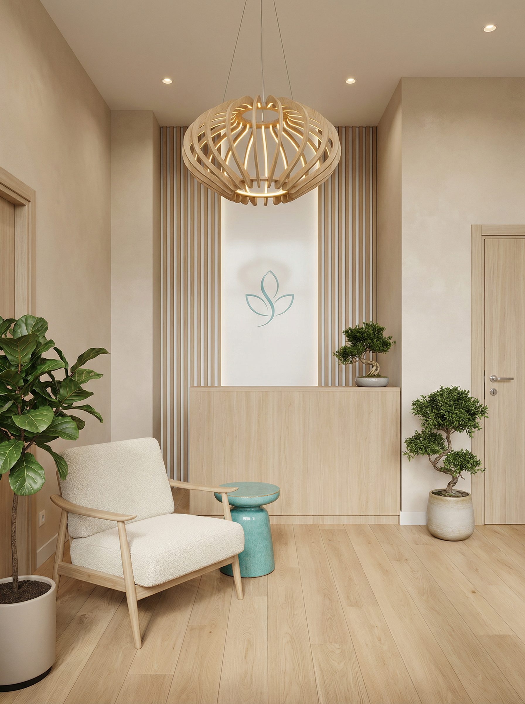 Дизайн гостиной в стиле Japandi — фото интерьера от нейросети RoomGPT