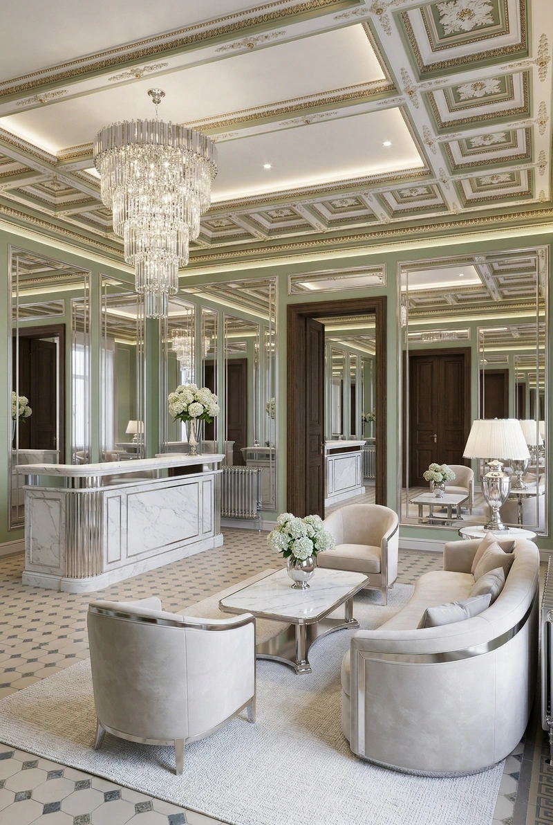 Дизайн гостиной в стиле Неоклассика — фото интерьера от нейросети RoomGPT