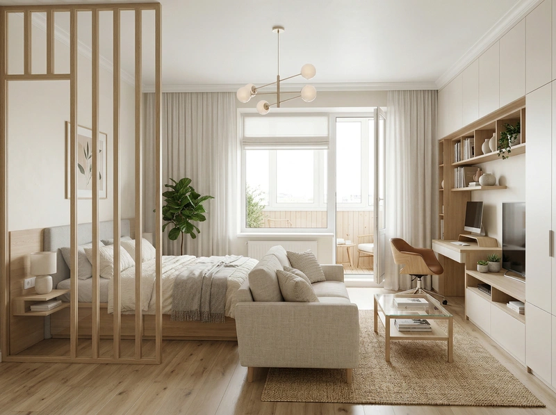 Дизайн гостиной в стиле Сканди — фото интерьера от нейросети RoomGPT