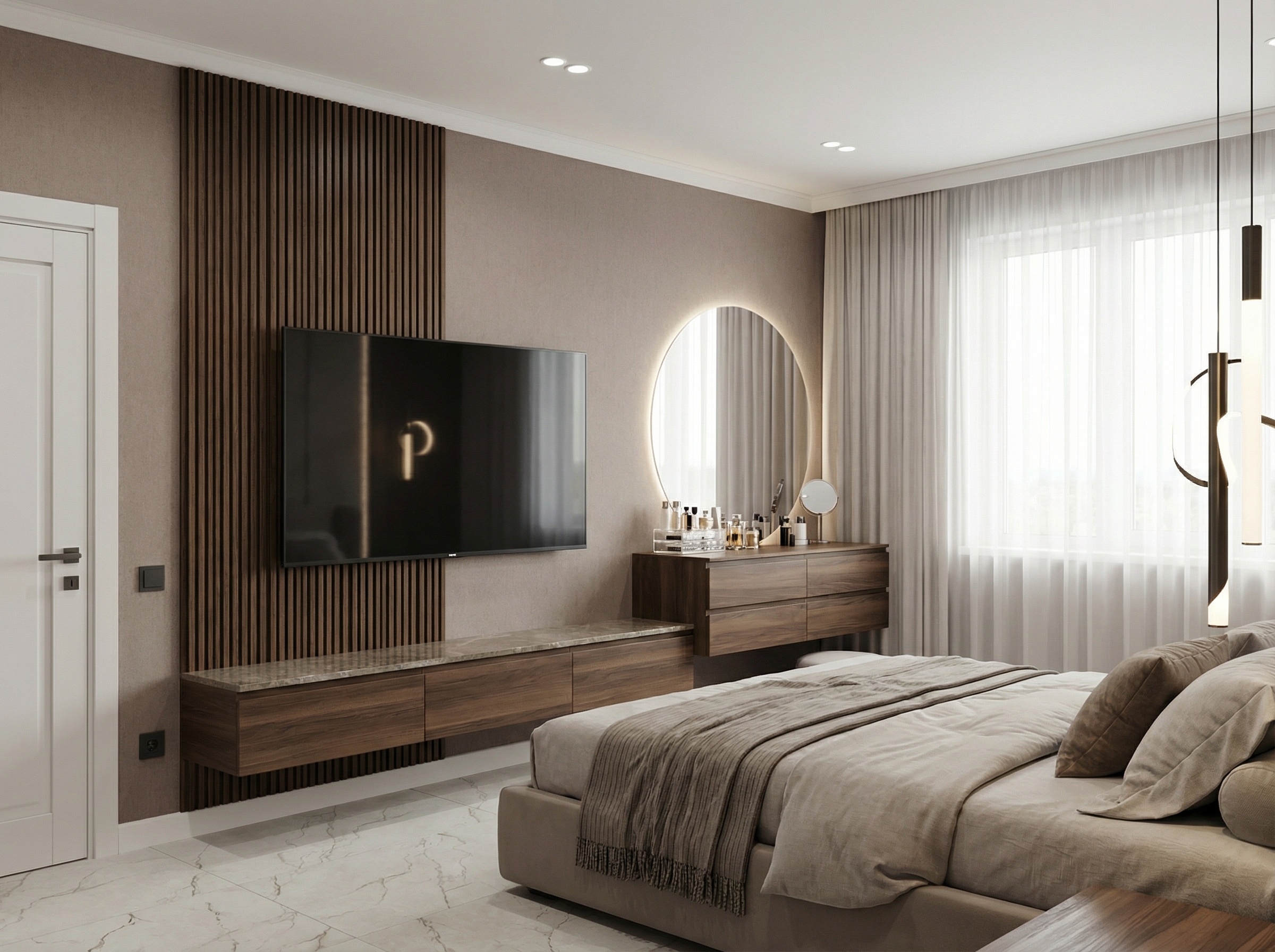 Дизайн спальни в стиле Минимализм — фото интерьера от нейросети RoomGPT