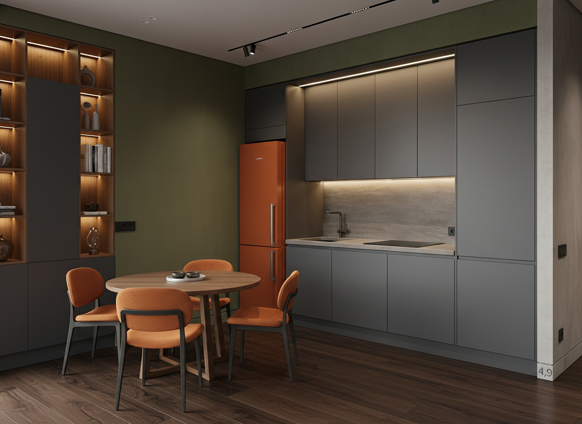 Дизайн кухни в стиле Минимализм — фото интерьера от нейросети RoomGPT