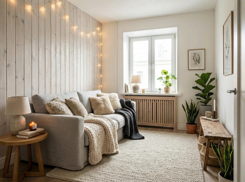 Дизайн интерьера в стиле Хюгге — Спальня от нейросети RoomGPT