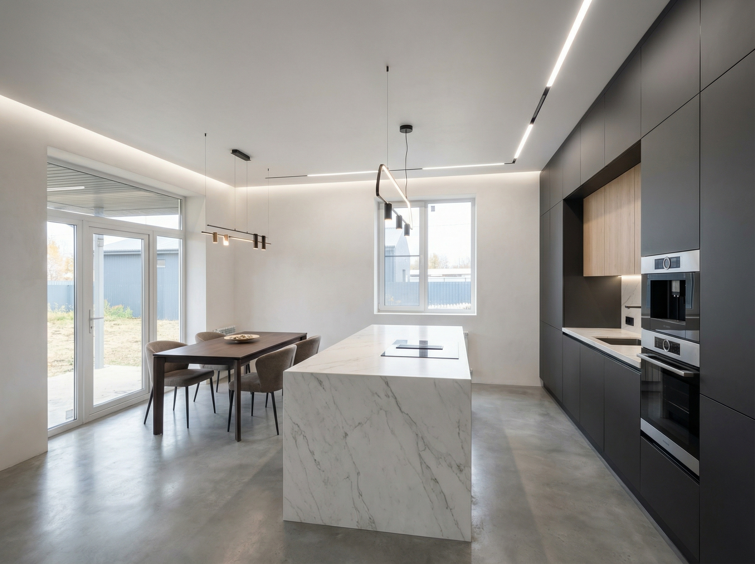 Дизайн кухни в стиле Минимализм — фото интерьера от нейросети RoomGPT