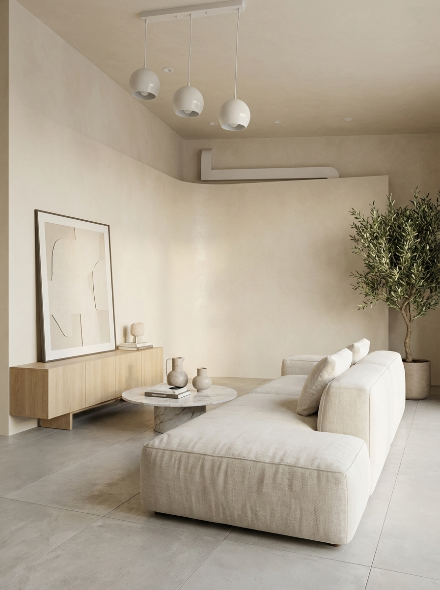 Дизайн гостиной в стиле Минимализм — фото интерьера от нейросети RoomGPT